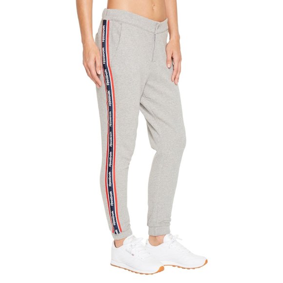 Reebok Women's Snap Pants Size XL Grey Heather Jogger Sweatpants - Picture 5 of 9